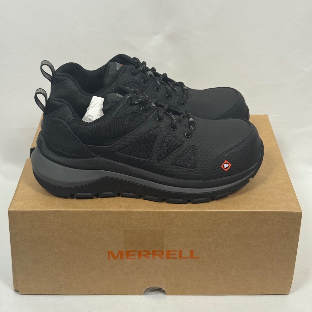Merrell Fullbench Speed CF‎ Work Shoes Mens Size 6 M Carbon Fiber Toe Black